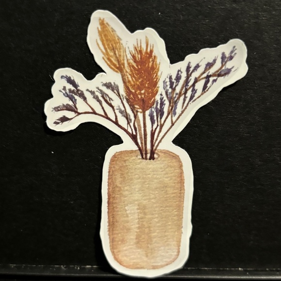 FLOWER BRANCHES IN VASE STICKER - Picture 1 of 1